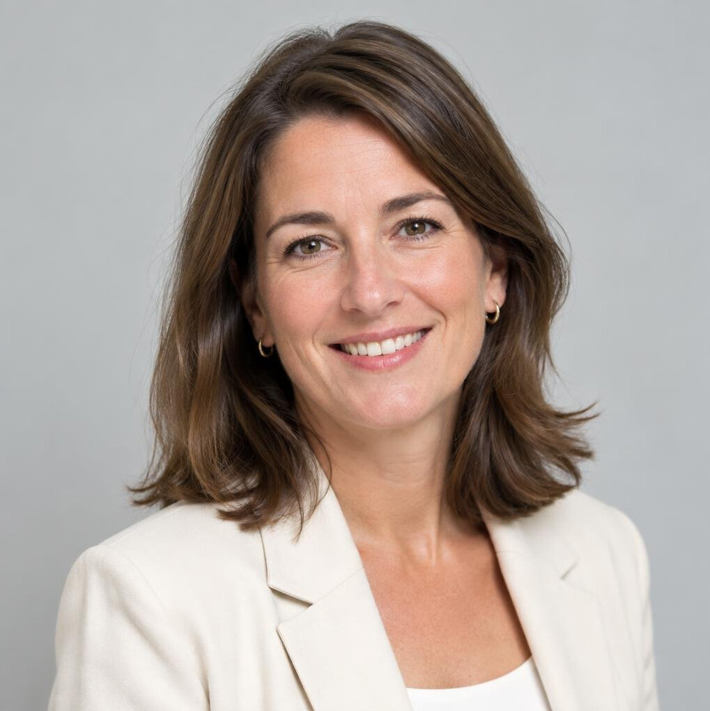 Studio portrait of a Caucasian woman in her 40s